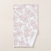 Élégant Monogramme Botanique Orchidée de Mariage (Serviette à main)