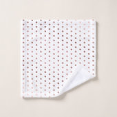 Élégant Monogramme Botanique Orchidée de Mariage (Gant de toilette)