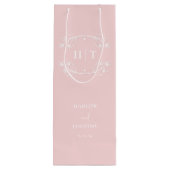 Élégant Monogramme Calligraphie Pink sac cadeau Ma (Dos)