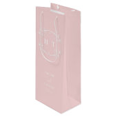 Élégant Monogramme Calligraphie Pink sac cadeau Ma (Devant Angle)