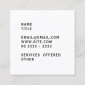 Élégant Monogramme carte de visite rouge foncé (Dos)