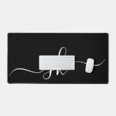 Élégant Monogramme Classic Minimal noir et blanc (Clavier et souris)