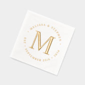 Élégant Monogramme Custom Bride & Groom Mariage Go (Gauche)