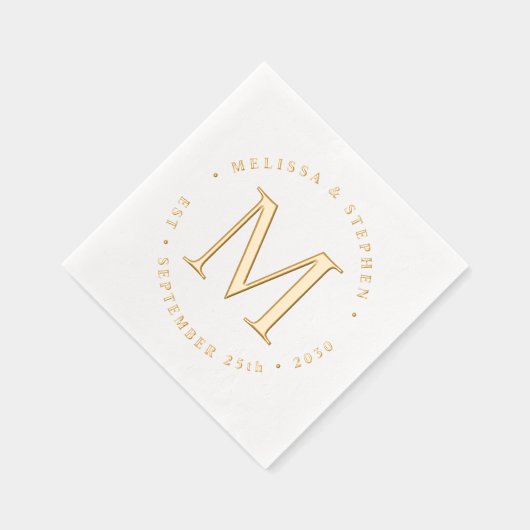 Élégant Monogramme Custom Bride & Groom Mariage Go (Droite)