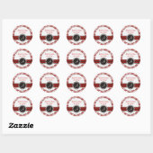 Élégant Monogramme Damask Enregistrer Les Stickers (Feuille)