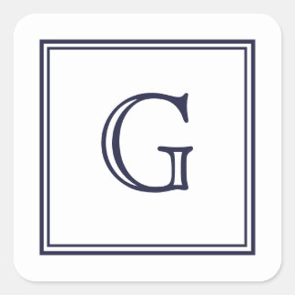 Élégant monogramme de bloc avec autocollants de Ca