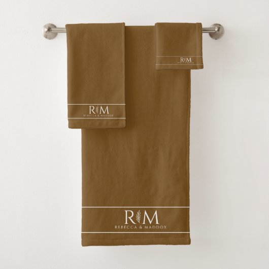 Élégant monogramme de couple botanique (En situation)