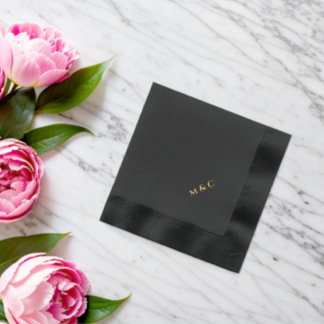 Élégant Monogramme de Couple Mariage Or Minimalist