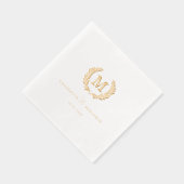 Élégant Monogramme de crête Mariage blanc (Droite)