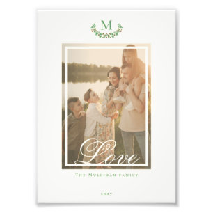 Élégant monogramme de famille photo mur art