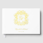 Élégant Monogramme de mariage Vintage Crest Gold (Recto)