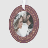 Élégant Monogramme de Noël Bourgogne (devant)