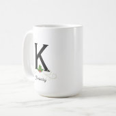 Élégant Monogramme de Noël Mug (Devant gauche)