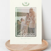 Élégant monogramme de Noël photo Carte de vacances