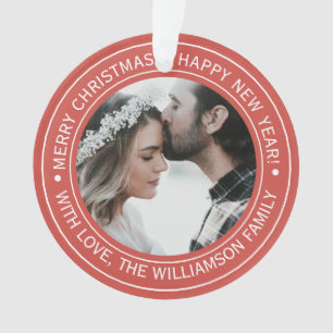Élégant Monogramme de Noël Rouge