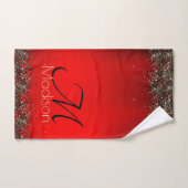 Élégant monogramme de parties scintillant en or no (Serviette à main)