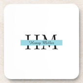 Élégant Monogramme Dessous de verre en plastique d (Devant)