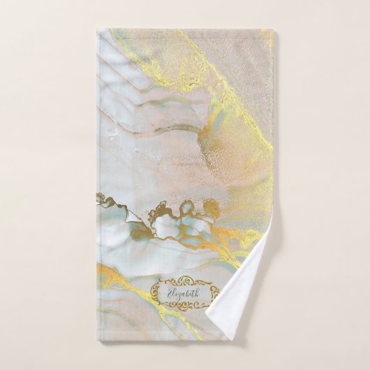 Élégant Monogramme d'or rose (Serviette à main)