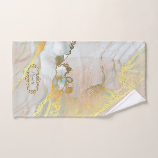 Élégant Monogramme d'or rose (Serviette à main)