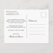 Élégant Monogramme Doré Faire-Part de Mariage Form (Dos)