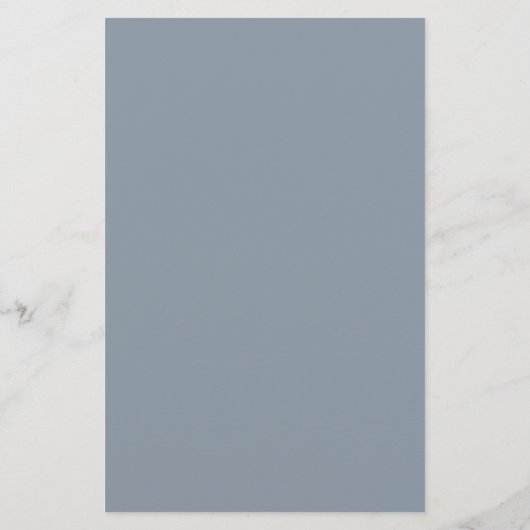 Élégant Monogramme Dusty Blue Script Menu Mariage (Dos)
