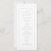 Élégant Monogramme Dusty Blue Wedding Programme (Dos)