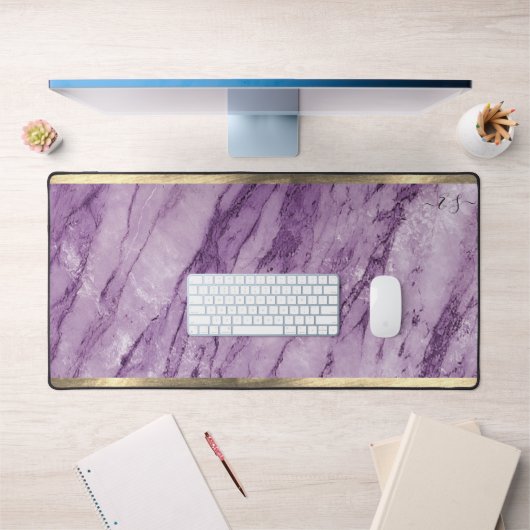 Élégant Monogramme en marbre violet doré (Bureau 1)