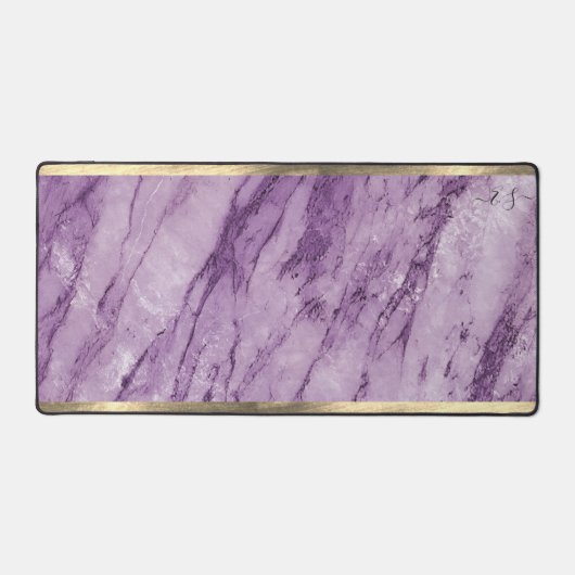 Élégant Monogramme en marbre violet doré (Recto)