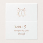 Élégant Monogramme en terre cuite Mariage Cartes d (Outside Unfolded)