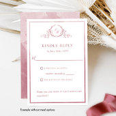 Élégant Monogramme et Aquarelle Bourgogne RSVP