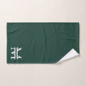 Élégant Monogramme et nom Emerald Green Personnali (Serviette à main)