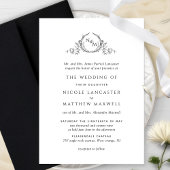 Élégant Monogramme Faire-part de mariage formel