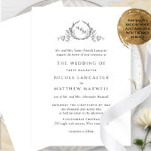 Élégant Monogramme Faire-part de mariage formel