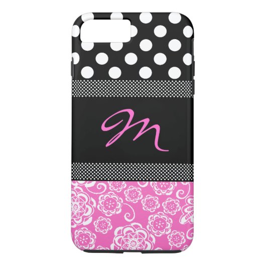 Élégant Monogramme fille iPhone 7 Plus Coque (Dos)