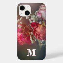 Élégant Monogramme Fleurs séchées coque iphone per