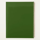 Élégant Monogramme Floral Hydrangea Planner (Dos)