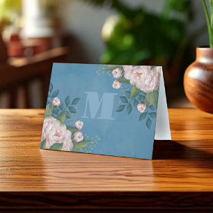 Élégant Monogramme Floral Personnalisé