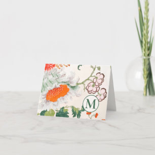 Élégant Monogramme Floral Plié