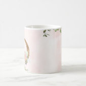 Élégant Monogramme Floral Rose D Café Mug (Centre)