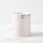Élégant Monogramme floral rose L Café Mug (Centre)