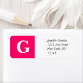 Élégant Monogramme G Adresse de retour Étiquette r (En situation)