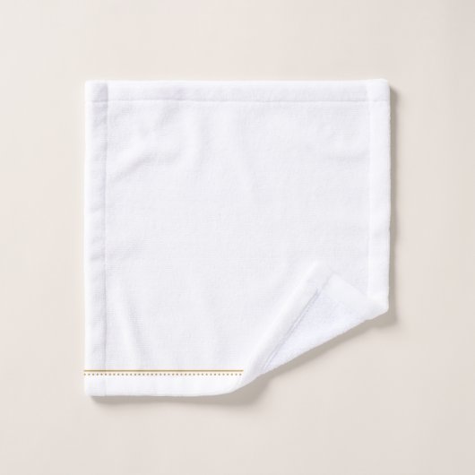 Élégant Monogramme Gold Nom Blanc (Gant de toilette)