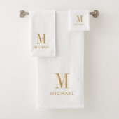 Élégant Monogramme Gold Nom de script (En situation)