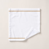 Élégant Monogramme Gold Nom de script Blanc (Gant de toilette)