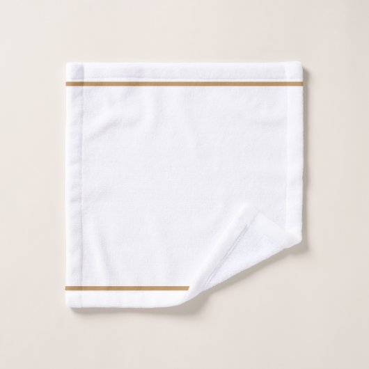 Élégant Monogramme Gold Nom de script Blanc (Gant de toilette)