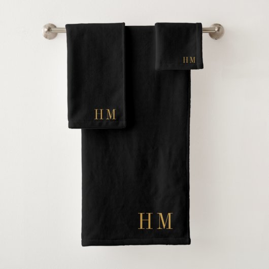 Élégant Monogramme Gold Nom Noir (En situation)