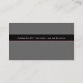 Élégant monogramme gris noir carte de visite (Dos)