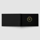 Élégant Monogramme initial Gold Foil Noir Mariage (Complet)