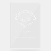 Élégant Monogramme Initiales couronne Mariage de c (Recto)