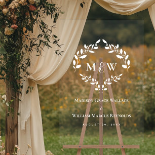 Élégant Monogramme Initiales couronne Mariage de c